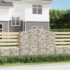 Klenutý gabionový koš 200 x 30 x 160/180 cm pozinkované železo 153388