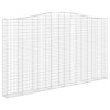 Klenutý gabionový koš 400 x 30 x 220/240 cm pozinkované železo 153411