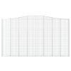 Klenutý gabionový koš 400 x 30 x 220/240 cm pozinkované železo 153411