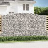 Klenutý gabionový koš 400 x 30 x 220/240 cm pozinkované železo 153411