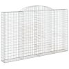 Klenutý gabionový koš 300 x 30 x 180/200 cm pozinkované železo 153509