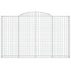 Klenutý gabionový koš 300 x 30 x 180/200 cm pozinkované železo 153509