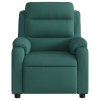 Polohovací křeslo tmavě zelené textil 373468