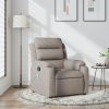 Masážní polohovací křeslo taupe textil 373482