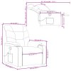 Masážní polohovací křeslo hnědé textil 374160