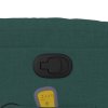Masážní polohovací křeslo tmavě zelené textil 374162