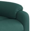 Zvedací polohovací křeslo tmavě zelené textil 3204986