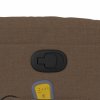 Zvedací masážní polohovací křeslo hnědé textil 3206658