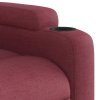 Elektrické zvedací polohovací křeslo vínové textil 3204623