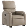 Elektrické zvedací polohovací křeslo cappuccino umělá kůže 3204906