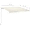 Automatická zatahovací markýza se sloupky 3,5 x 2,5 m krémová 3069927