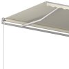 Automatická zatahovací markýza se sloupky 3,5 x 2,5 m krémová 3069927