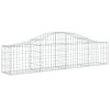 Klenuté gabionové koše 4 ks 200x30x40/60 cm pozinkované železo 3145369