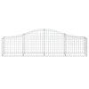 Klenuté gabionové koše 4 ks 200x30x40/60 cm pozinkované železo 3145369