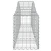 Klenuté gabionové koše 4 ks 200x30x40/60 cm pozinkované železo 3145369