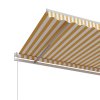 Automatická zatahovací markýza 450 x 350 cm žlutobílá 3069008