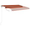 Automatická zatahovací markýza se sloupky 3x2,5 m oranžovohnědá 3069910