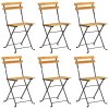 Skládací zahradní židle 6 ks ocel a masivní akáciové dřevo 3152106