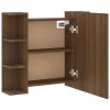 Zrcadlová skříňka s LED hnědý dub 70 x 16,5 x 60 cm 820453