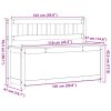 Lavice bílá 110 x 41 x 76,5 cm masivní borovice 823555