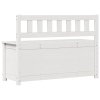 Lavice bílá 110 x 41 x 76,5 cm masivní borovice 823555
