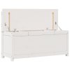 Lavice bílá 110 x 41 x 76,5 cm masivní borovice 823555