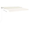 Automatická zatahovací markýza 450 x 350 cm krémová 3069007