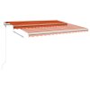 Automatická markýza se sloupky 4,5 x 3,5 m oranžovohnědá 3070050