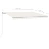 Automatická zatahovací markýza se sloupky 4,5 x 3,5 m krémová 3070047