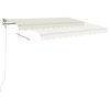 Automatická zatahovací markýza se sloupky 4,5 x 3,5 m krémová 3070047