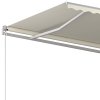 Automatická zatahovací markýza se sloupky 4,5 x 3,5 m krémová 3070047