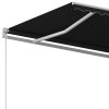 Automatická zatahovací markýza se sloupky 4 x 3,5 m antracitová 3070029