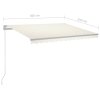 Automatická zatahovací markýza se sloupky 3 x 2,5 m krémová 3069907