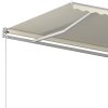 Automatická zatahovací markýza se sloupky 3 x 2,5 m krémová 3069907