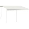 Automatická zatahovací markýza se sloupky 3 x 2,5 m krémová 3069907