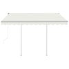 Automatická zatahovací markýza se sloupky 3 x 2,5 m krémová 3069907