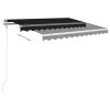Ručně zatahovací markýza s LED světlem 3,5 x 2,5 m antracitová 3069924