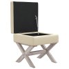 Stolička s úložným prostorem 45 x 45 x 49 cm len 344515