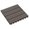 Terasové dlaždice z dřevoplastu 11 ks 30x30 cm 1 m² tmavě hnědé 45025