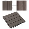 Terasové dlaždice z dřevoplastu 11 ks 30x30 cm 1 m² tmavě hnědé 45025