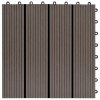 Terasové dlaždice z dřevoplastu 11 ks 30x30 cm 1 m² tmavě hnědé 45025