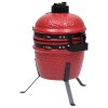 Zahradní gril a udírna 2 v 1 Kamado keramický 56 cm červený 316095