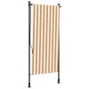 Venkovní roleta oranžová a bílá 100 x 270 cm textil a ocel 368768