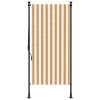 Venkovní roleta oranžová a bílá 100 x 270 cm textil a ocel 368768
