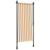 Venkovní roleta oranžová a bílá 100 x 270 cm textil a ocel 368768