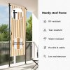 Venkovní roleta oranžová a bílá 100 x 270 cm textil a ocel 368768