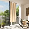 Venkovní roleta oranžová a bílá 100 x 270 cm textil a ocel 368768