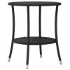 3dílný bistro set s poduškami černý polyratan 365657