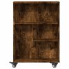 Úzký úložný vozík kouřový dub 48 x 13 x 68 cm kompozitní dřevo 855227