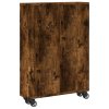 Úzký úložný vozík kouřový dub 48 x 13 x 68 cm kompozitní dřevo 855227
